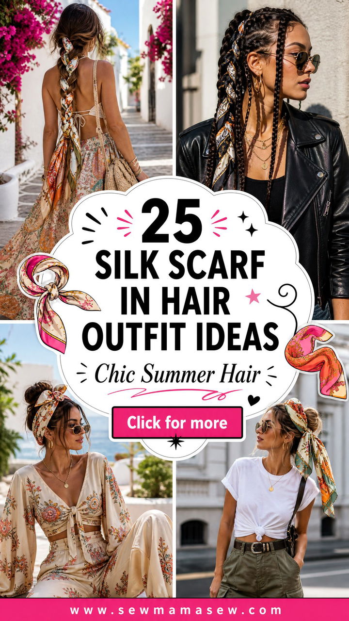 25 Silk Scarf in Hair Outfit Ideas for Chic Summer Looks - 25 Silk Scarf in Hair Outfit Ideas for Chic Summer Looks