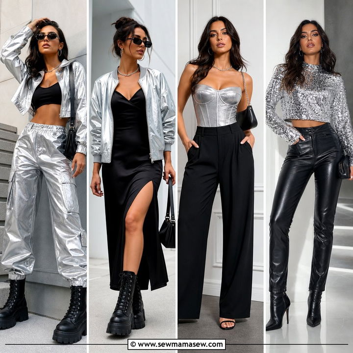 25 Silver Outfit Ideas For Party Nights With Glam Sparkle