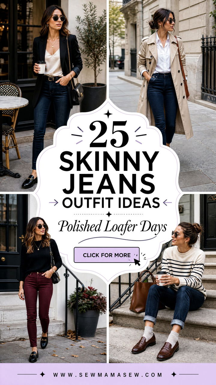 25 Skinny Jeans Outfit Ideas With Loafers For Polished Days - 25 Skinny Jeans Outfit Ideas With Loafers For Polished Days