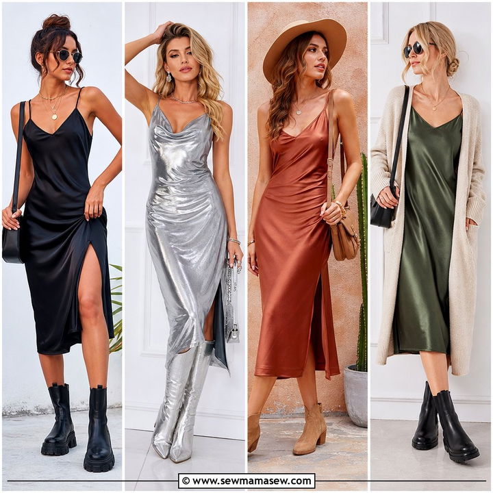 25 Slip Dress Outfit Ideas With Boots for Edgy Chic Looks