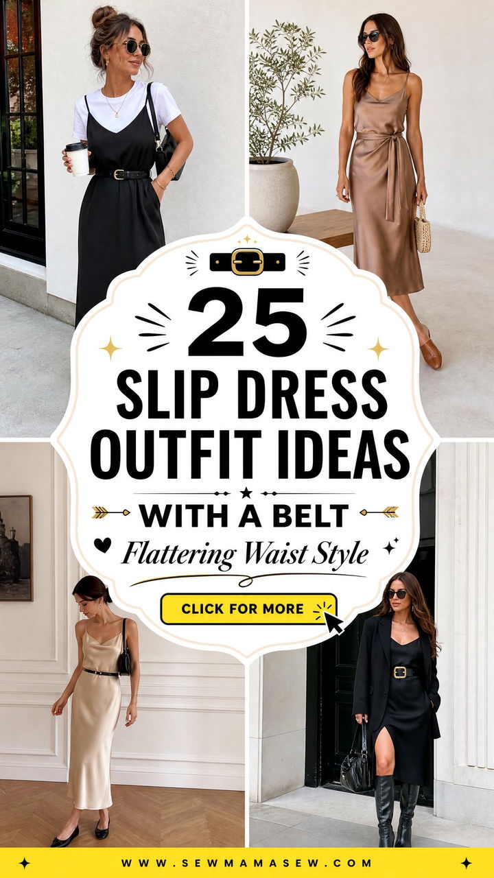 25 Slip Dress Outfit Ideas with a Belt for Flattering Style - 25 Slip Dress Outfit Ideas with a Belt for Flattering Style