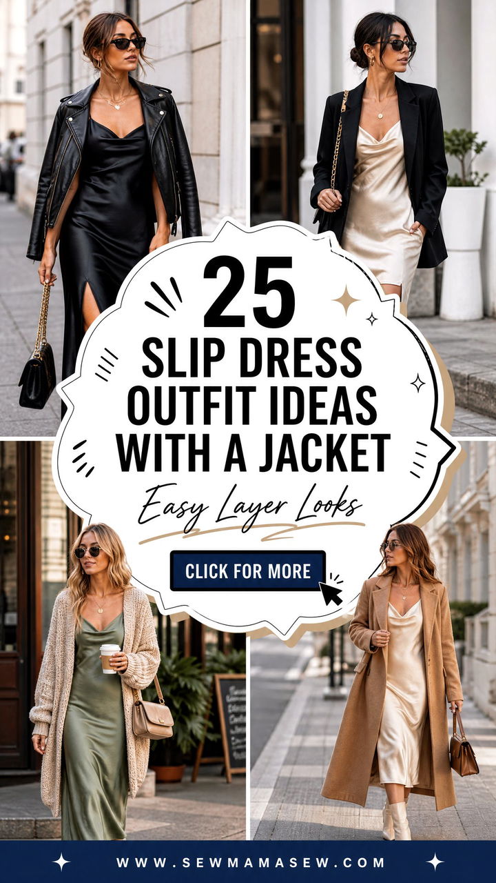 25 Slip Dress Outfit Ideas with a Jacket for Easy Layers - 25 Slip Dress Outfit Ideas with a Jacket for Easy Layers