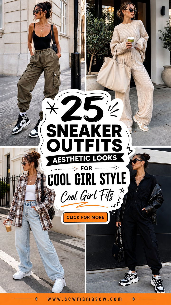 25 Sneaker Outfits Aesthetic Looks for Cool Girl Style - 25 Sneaker Outfits Aesthetic Looks for Cool Girl Style