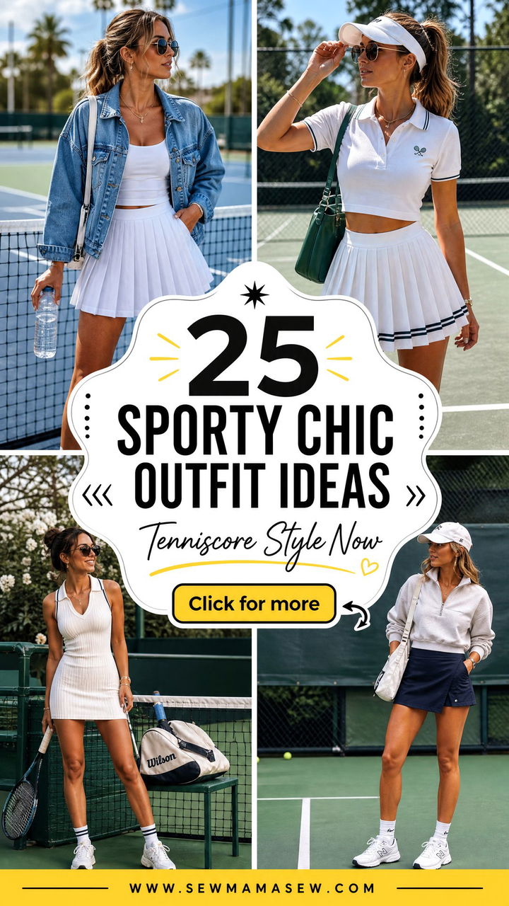 25 Sporty Chic Outfit Ideas Tennis Girls Need This Season - 25 Sporty Chic Outfit Ideas Tennis Girls Need This Season