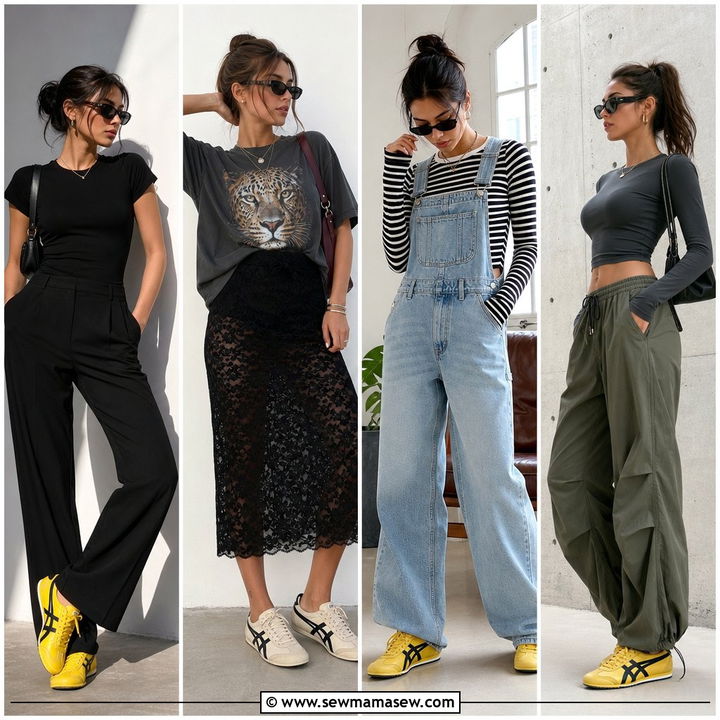 25 Sporty Chic Outfit Ideas With Onitsuka Tigers for Cool Girls
