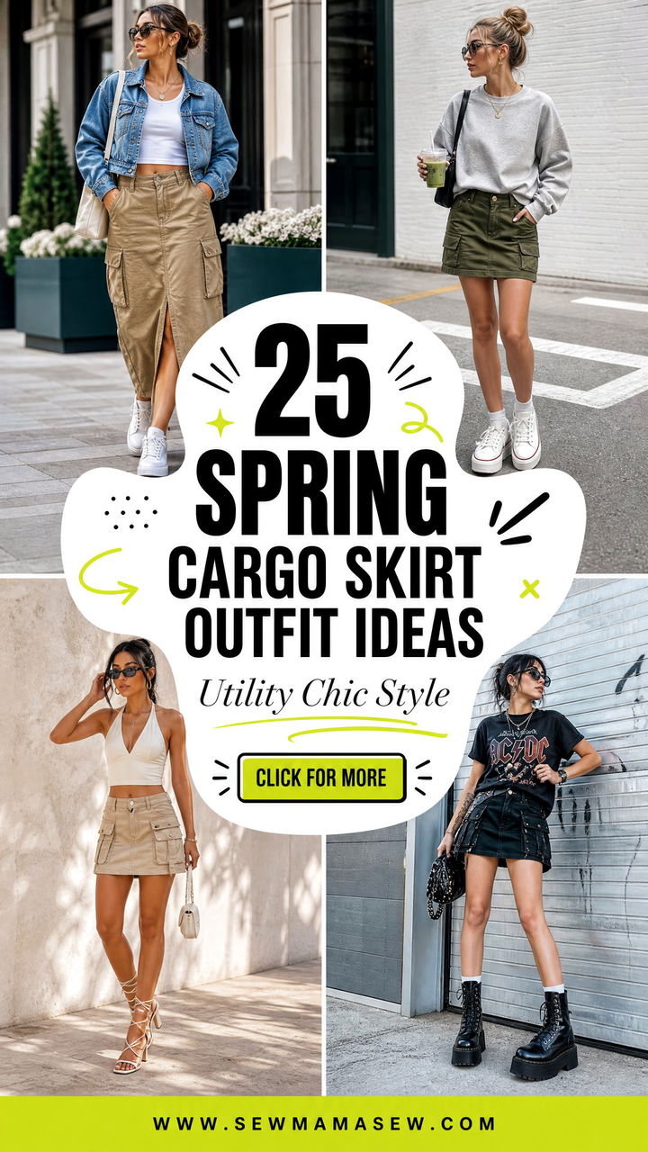 25 Spring Cargo Skirt Outfit Ideas for Utility-Chic Style - 25 Spring Cargo Skirt Outfit Ideas for Utility-Chic Style