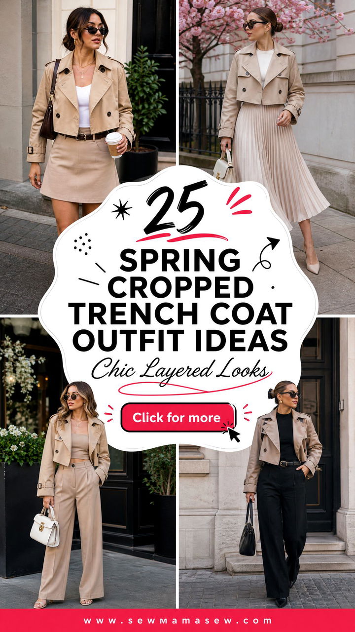 25 Spring Cropped Trench Coat Outfit Ideas for Chic Layers - 25 Spring Cropped Trench Coat Outfit Ideas for Chic Layers