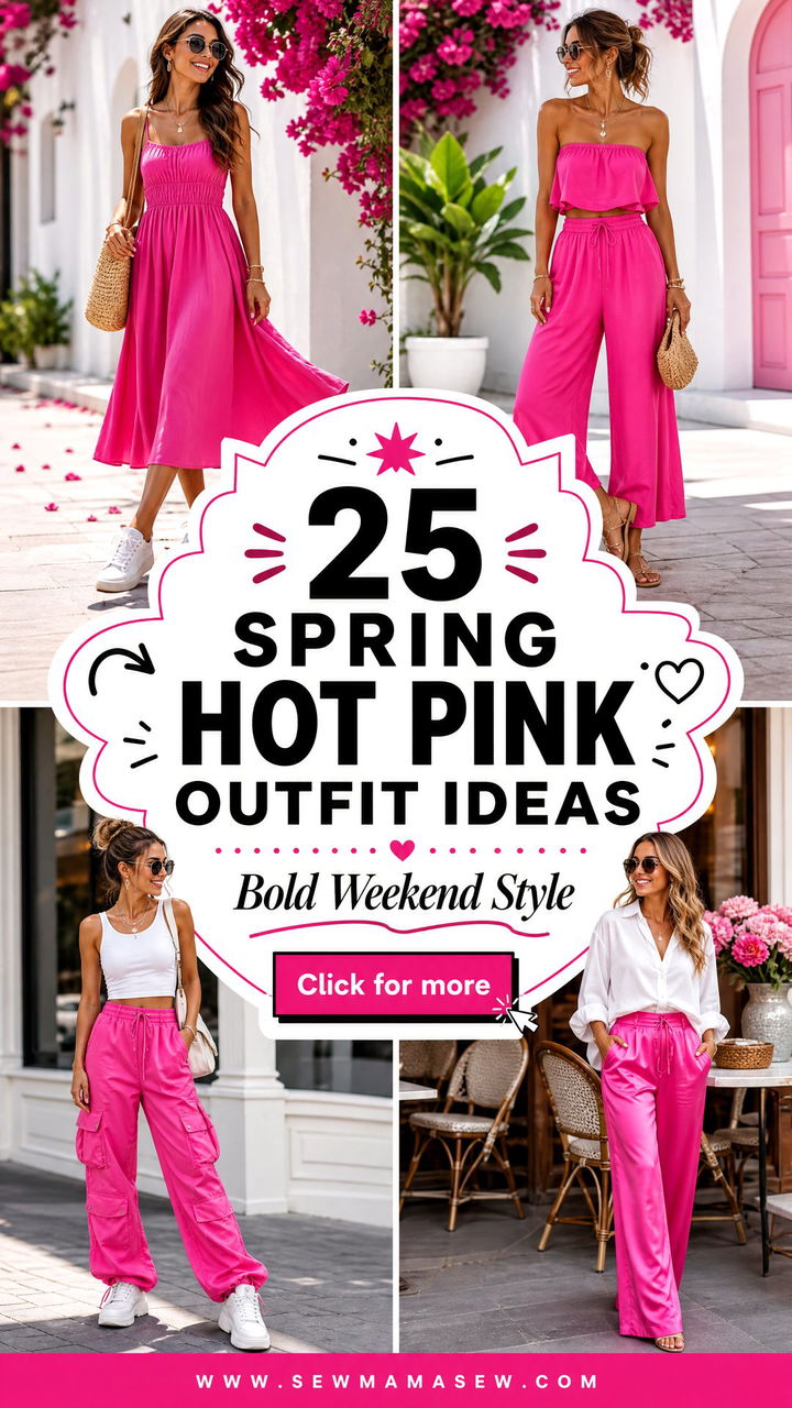 25 Spring Hot Pink Outfit Ideas for Bold Weekend Style - 25 Spring Hot Pink Outfit Ideas for Bold Weekend Style