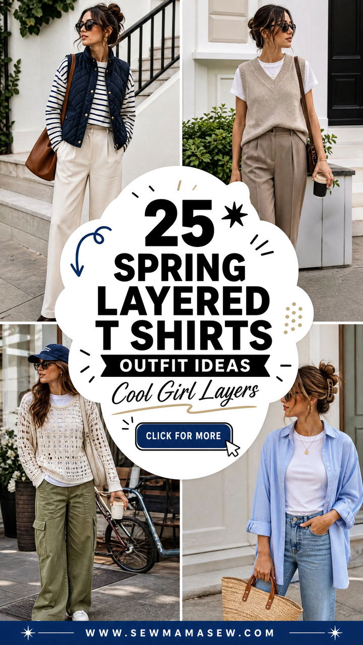 25 Spring Layered T Shirts Outfit Ideas for Cool Girls - 25 Spring Layered T Shirts Outfit Ideas for Cool Girls