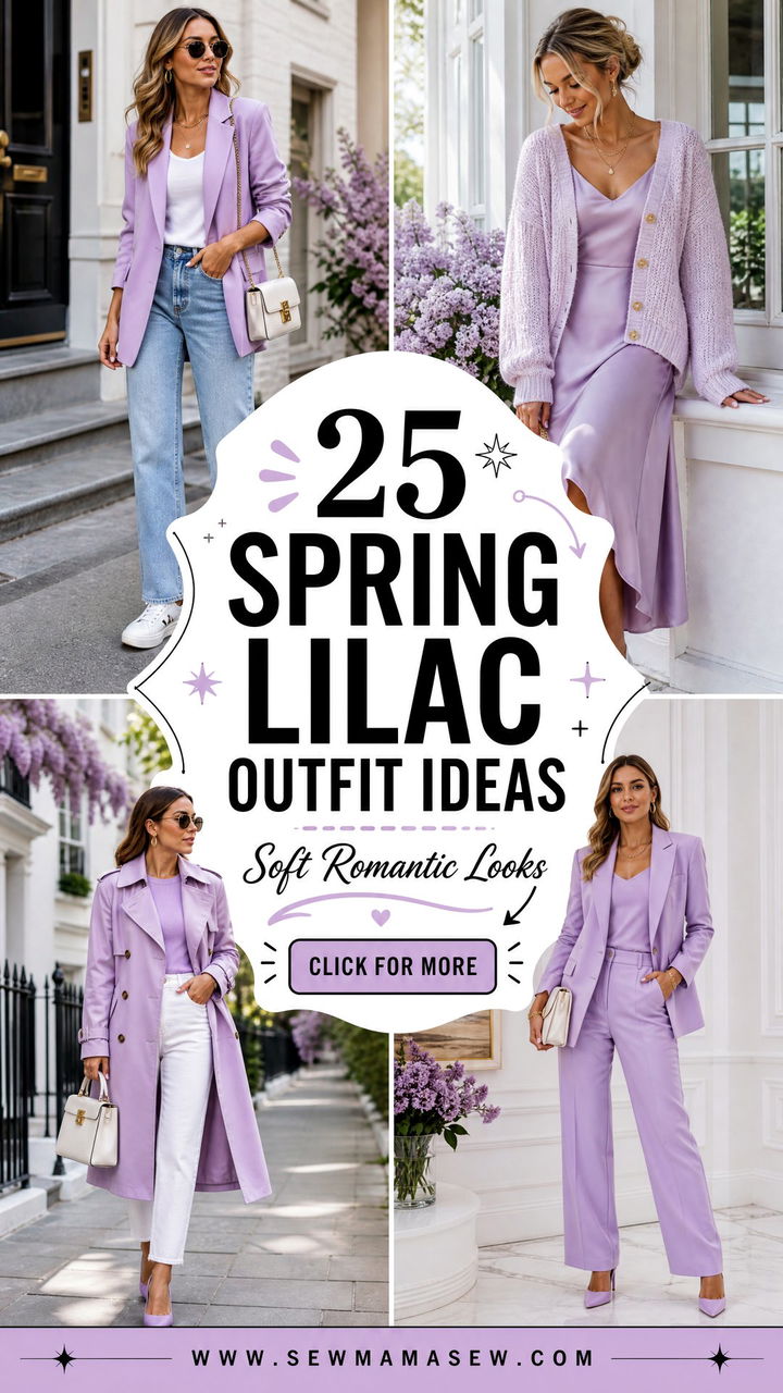 25 Spring Lilac Outfit Ideas for Soft Romantic Looks Now - 25 Spring Lilac Outfit Ideas for Soft Romantic Looks Now