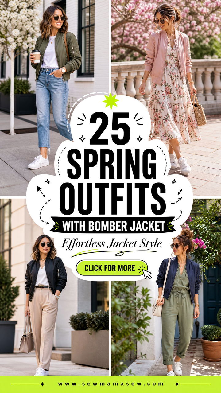 25 Spring Outfits With Bomber Jacket for Effortless Style - 25 Spring Outfits With Bomber Jacket for Effortless Style