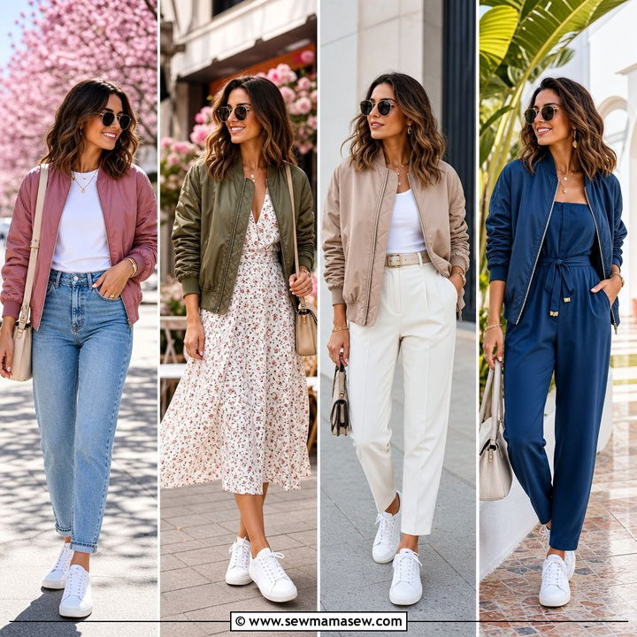 25 Spring Outfits With Bomber Jacket for Effortless Style