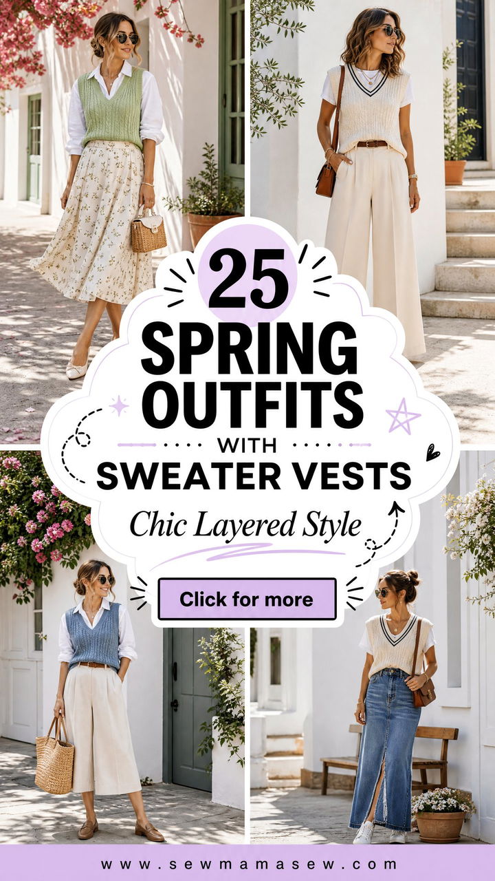 25 Spring Outfits With Sweater Vests for Chic Layers - 25 Spring Outfits With Sweater Vests for Chic Layers