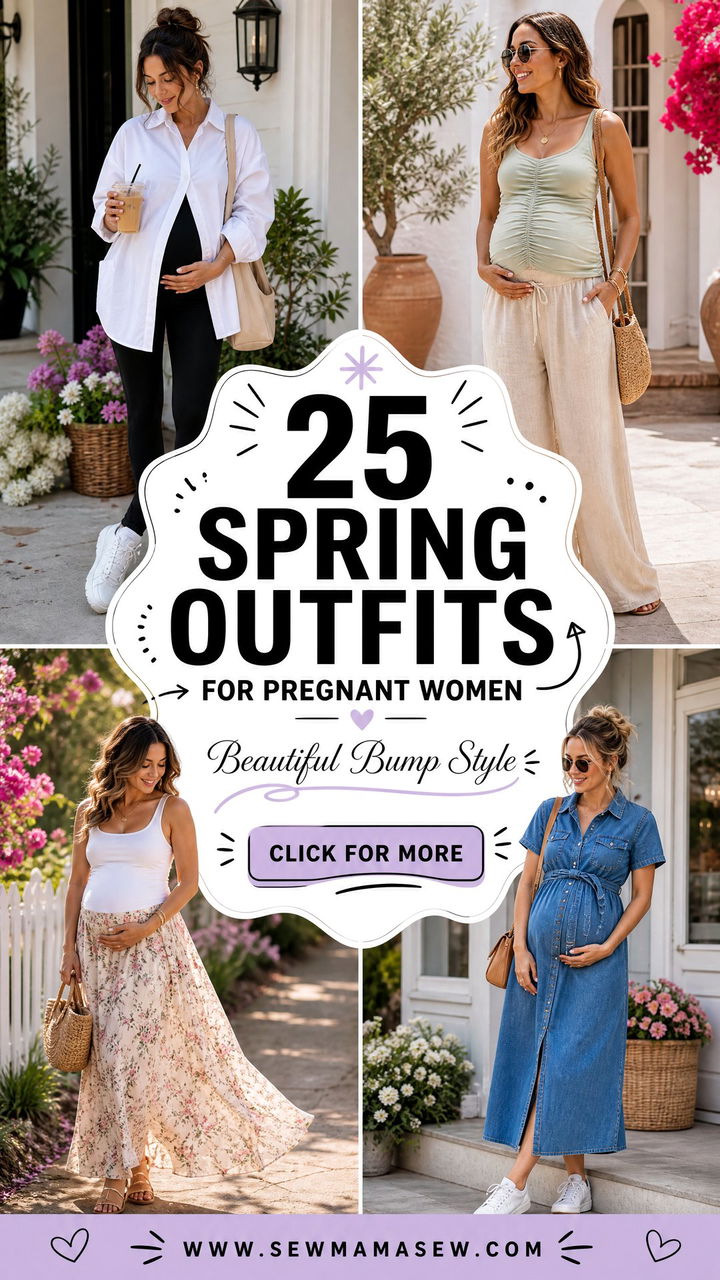 25 Spring Outfits for Pregnant Women That Feel Beautiful - 25 Spring Outfits for Pregnant Women That Feel Beautiful