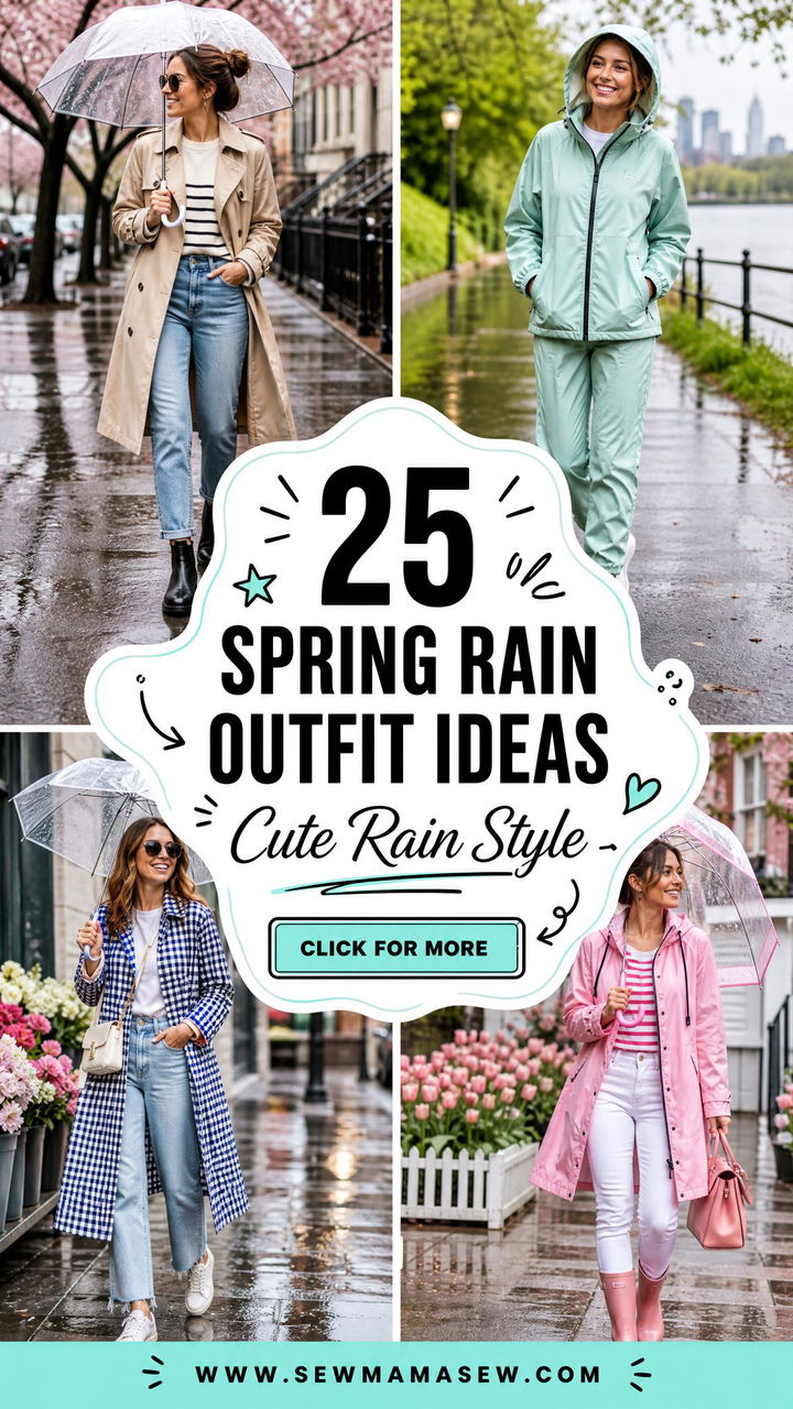 25 Spring Rain Outfit Ideas for Cute Wet-Weather Style - 25 Spring Rain Outfit Ideas for Cute Wet-Weather Style