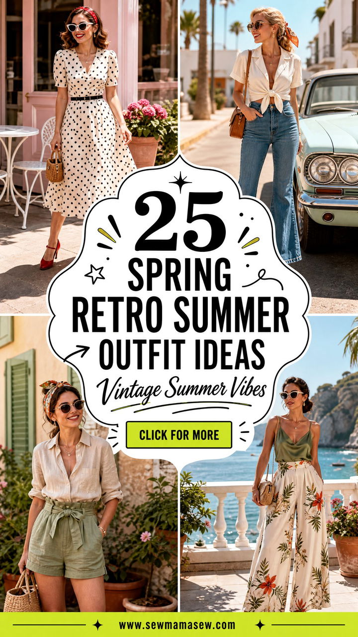 25 Spring Retro Summer Outfit Ideas for Vintage Vibes - 25 Spring Retro Summer Outfit Ideas for Vintage Vibes