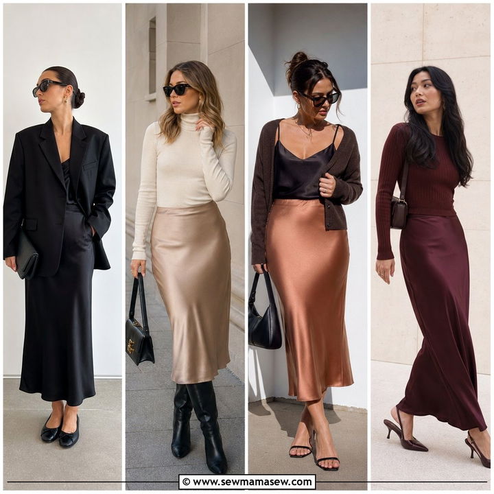 25 Spring Satin Skirt Outfit Ideas for Elegant Style