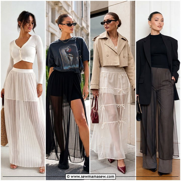 25 Spring Sheer Skirt Outfit Ideas for Trendy Layers
