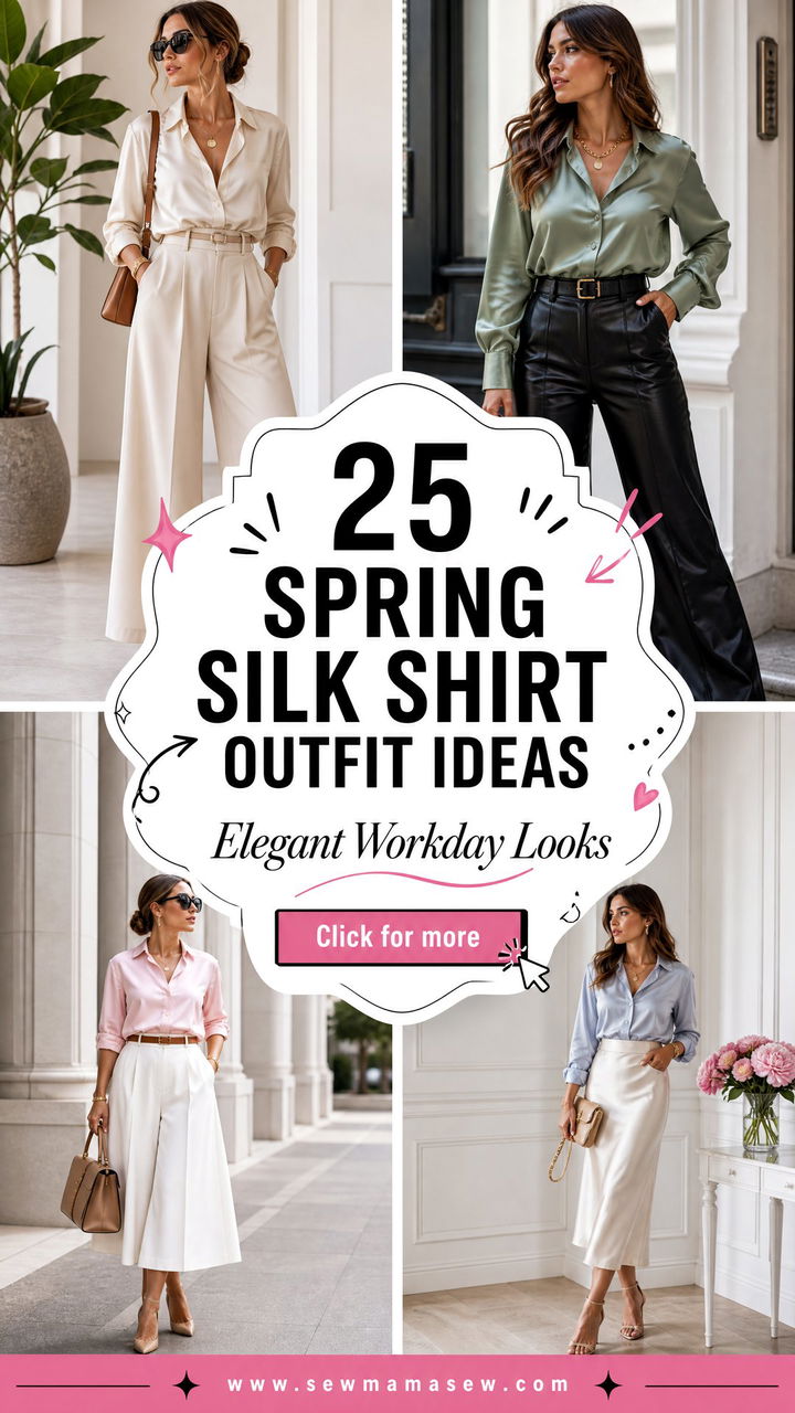 25 Spring Silk Shirt Outfit Ideas for Elegant Workdays - 25 Spring Silk Shirt Outfit Ideas for Elegant Workdays