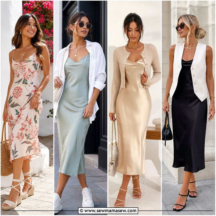 25 Spring Slip Dress Outfit Ideas for Romantic Warm Days