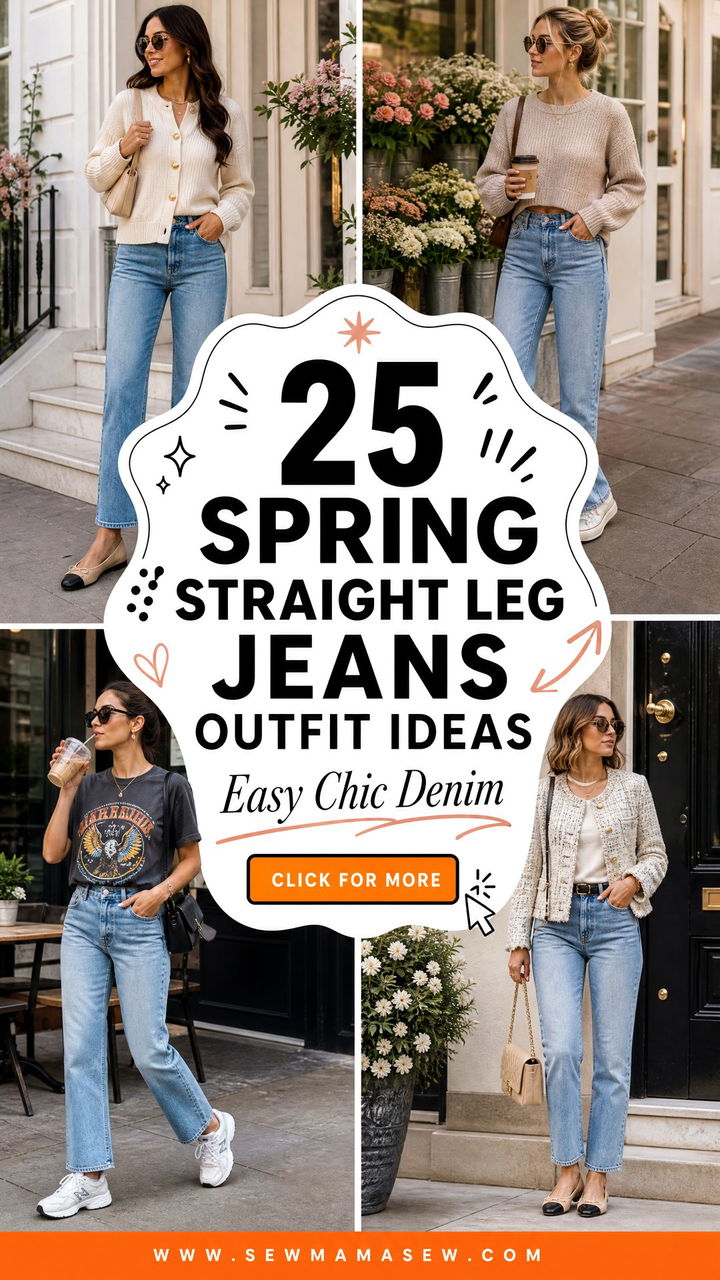 25 Spring Straight Leg Jeans Outfit Ideas for Easy Chic - 25 Spring Straight Leg Jeans Outfit Ideas for Easy Chic
