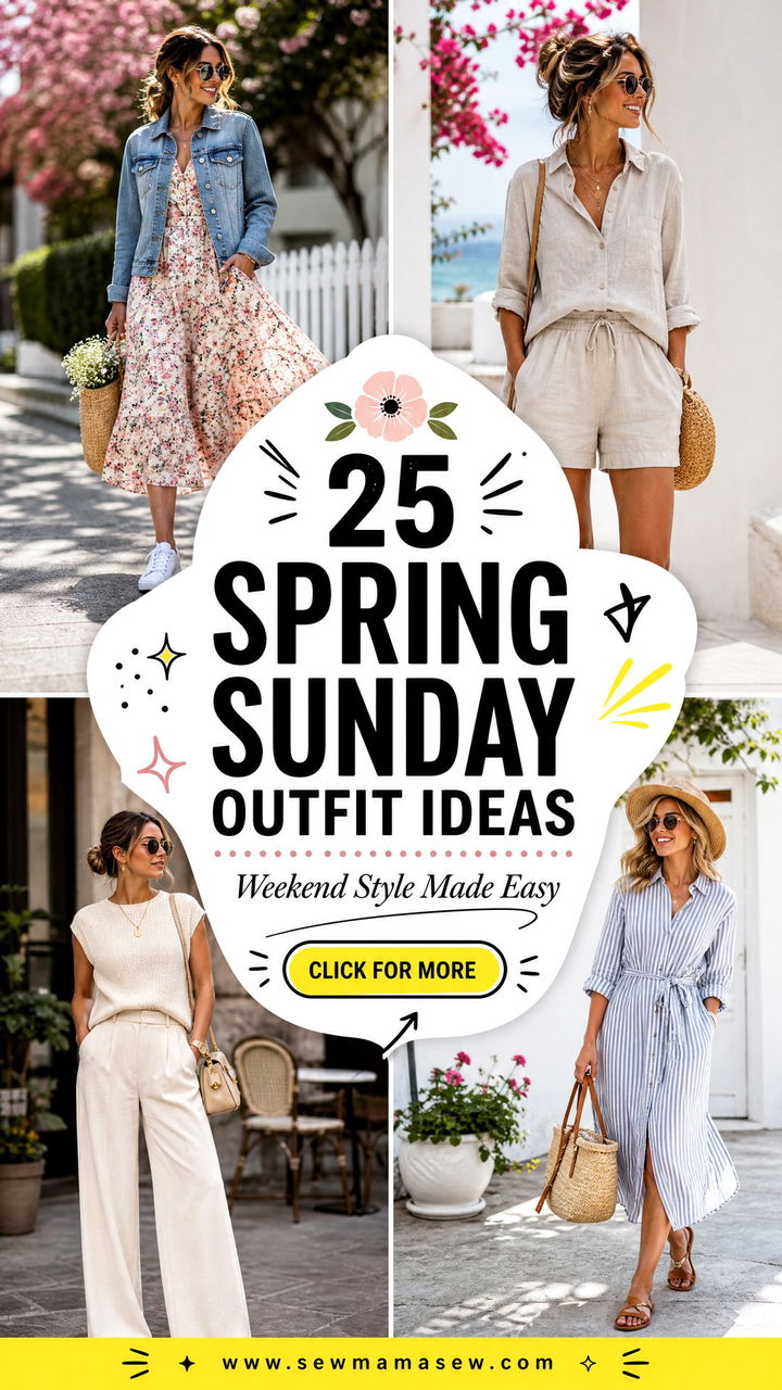 25 Spring Sunday outfit ideas for Effortless Weekend Style - 25 Spring Sunday outfit ideas for Effortless Weekend Style