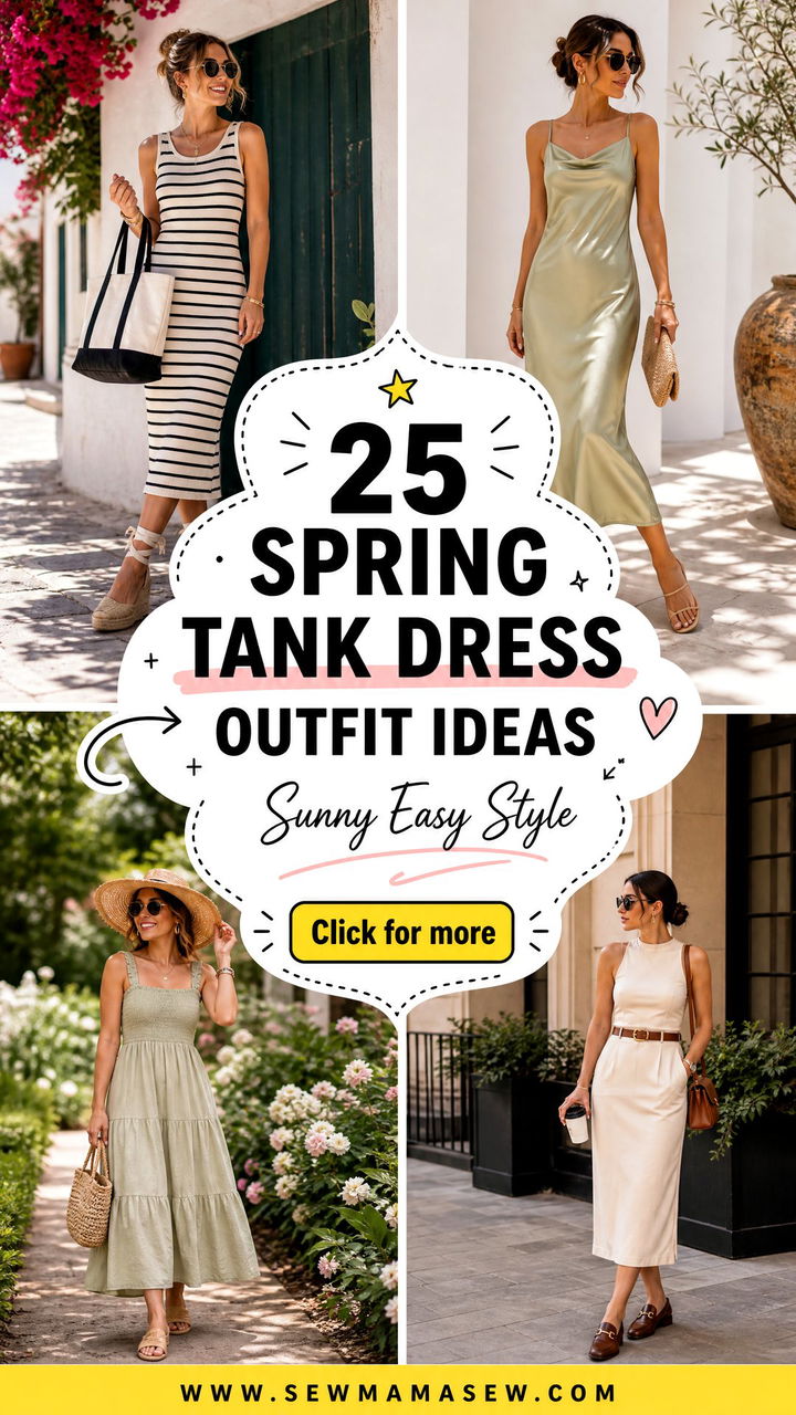 25 Spring Tank Dress Outfit Ideas for Sunny Easy Style - 25 Spring Tank Dress Outfit Ideas for Sunny Easy Style