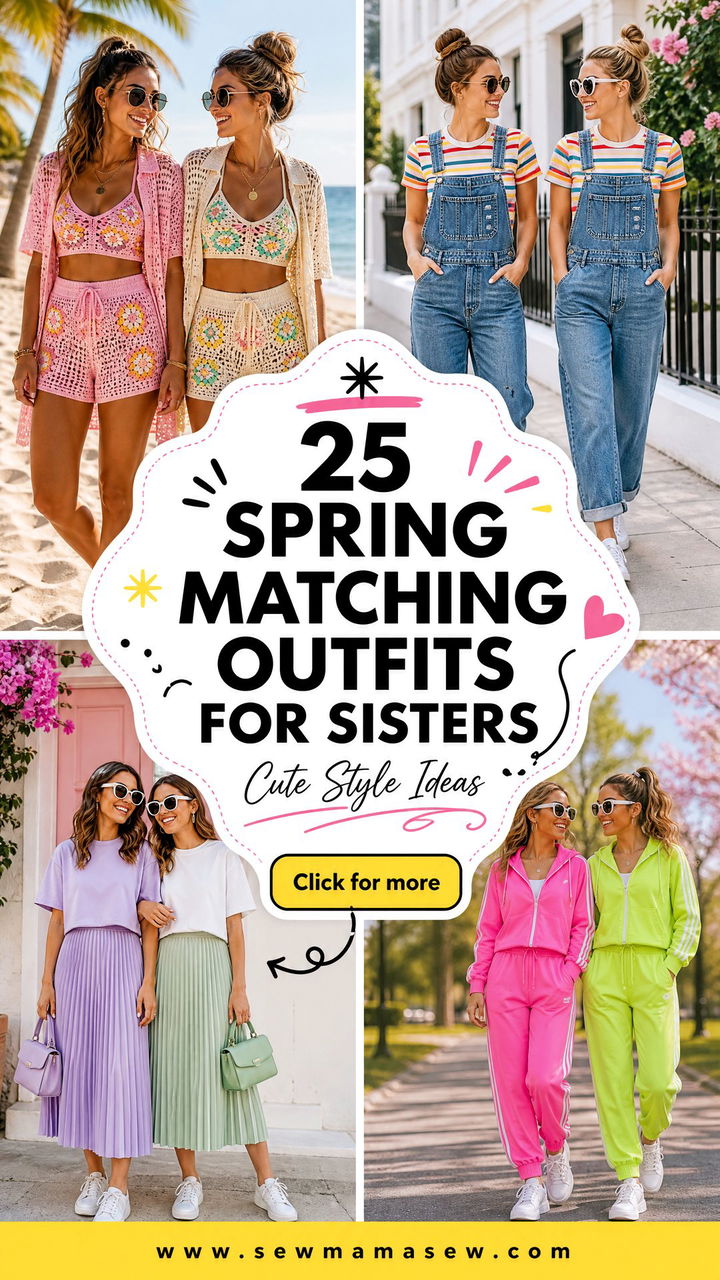 25 Spring matching outfits for sisters Cute Style Ideas - 25 Spring matching outfits for sisters: Cute Style Ideas