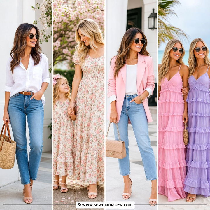 25 Spring mother daughter outfits Sweet Matching Looks