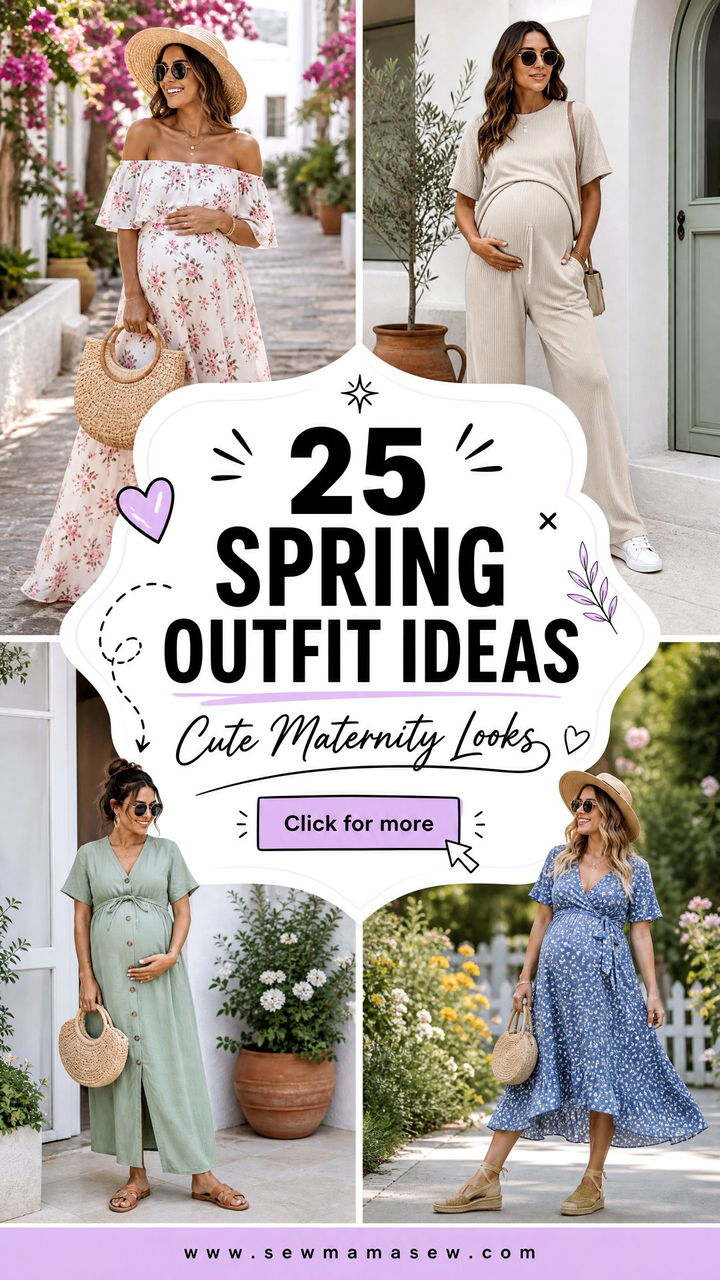 25 Spring outfit ideas for pregnant women Cute Looks - 25 Spring outfit ideas for pregnant women: Cute Looks