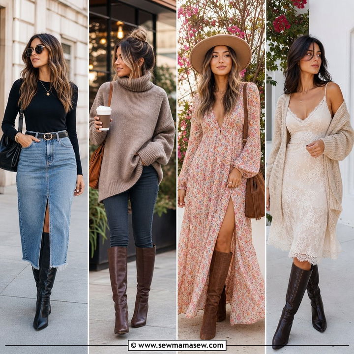 25 Spring outfits with knee high boots for Chic Transitions
