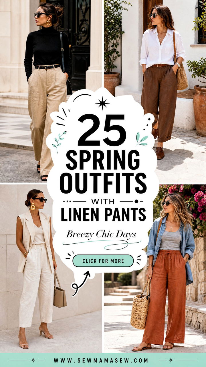 25 Spring outfits with linen pants for Breezy Chic Days - 25 Spring outfits with linen pants for Breezy Chic Days