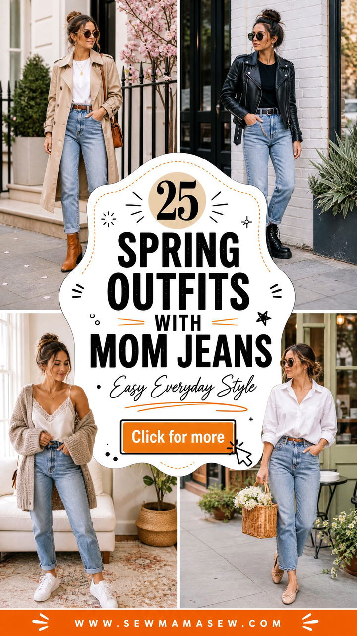25 Spring outfits with mom jeans for Easy Everyday Style - 25 Spring outfits with mom jeans for Easy Everyday Style