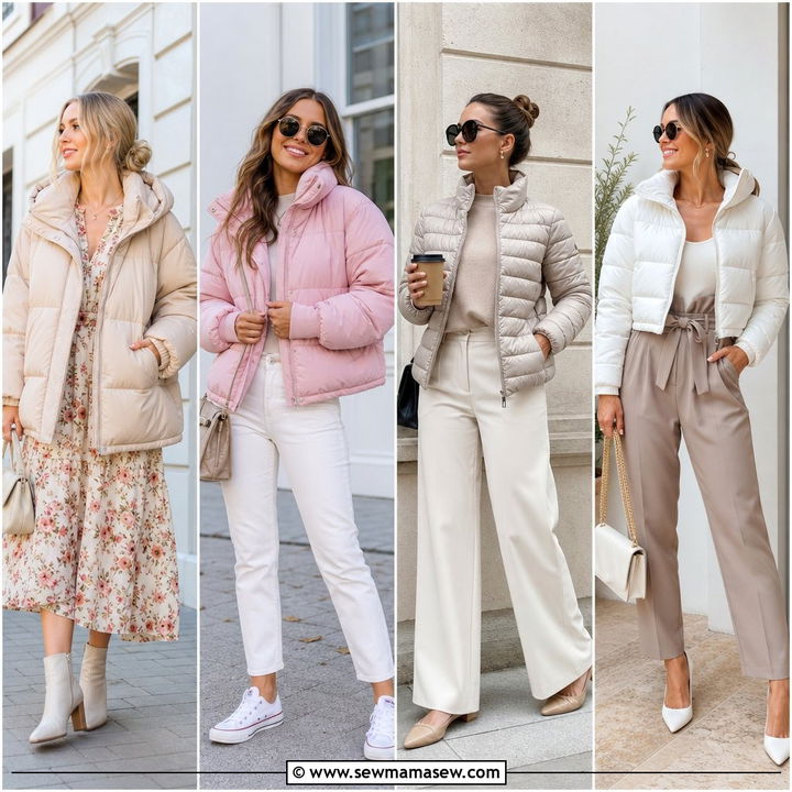 25 Spring outfits with puffer jacket for Cool Weather Chic