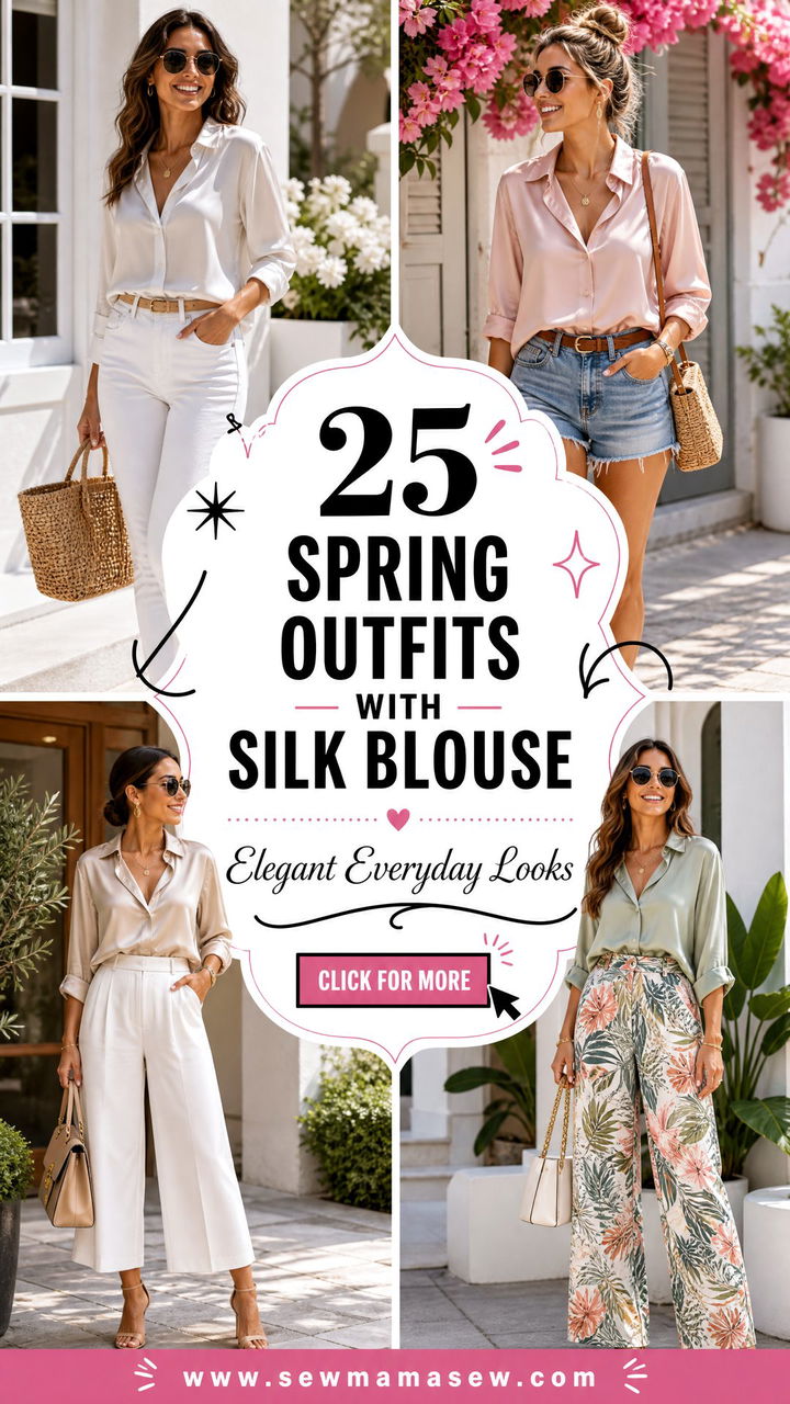 25 Spring outfits with silk blouse for Elegant Everyday Looks - 25 Spring outfits with silk blouse for Elegant Everyday Looks