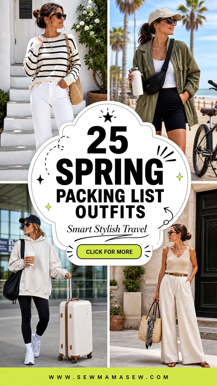 25 Spring packing list outfits for Smart Stylish Travel - 25 Spring packing list outfits for Smart Stylish Travel