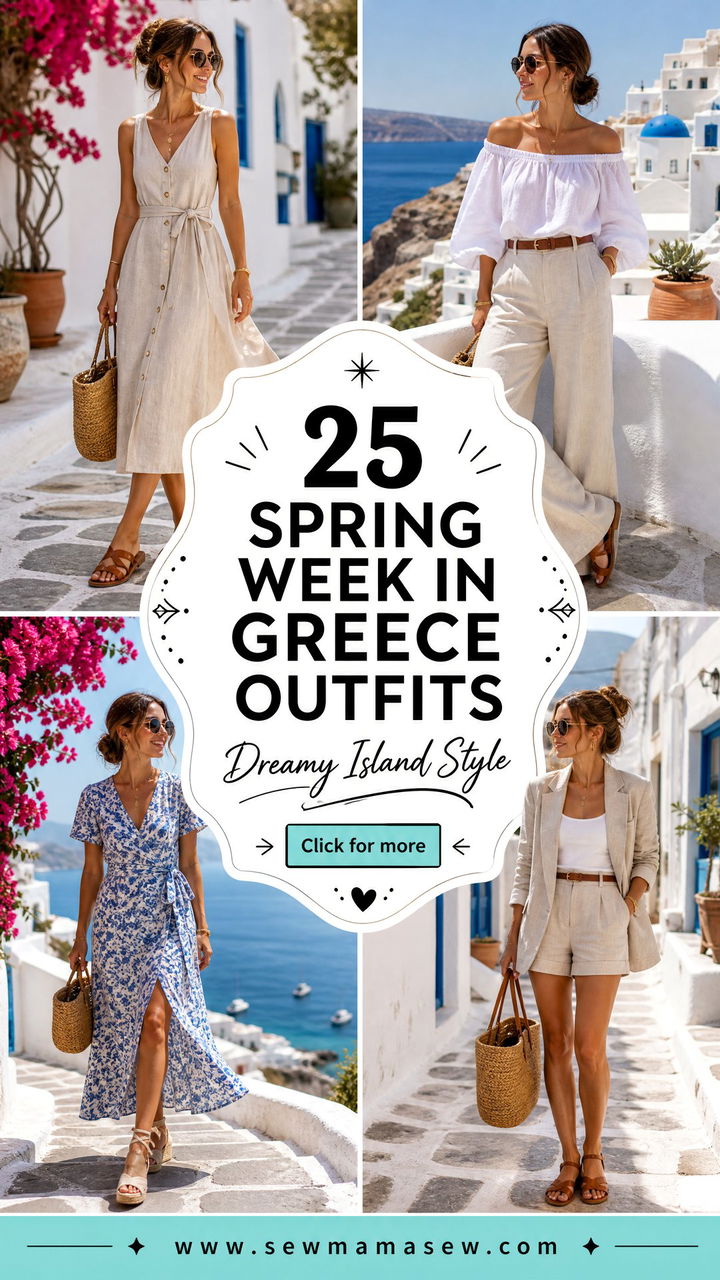 25 Spring week in Greece outfits for Dreamy Island Style - 25 Spring week in Greece outfits for Dreamy Island Style