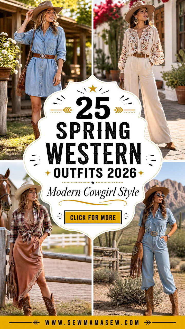 25 Spring western outfits 2026 for Modern Cowgirl Style - 25 Spring western outfits 2026 for Modern Cowgirl Style