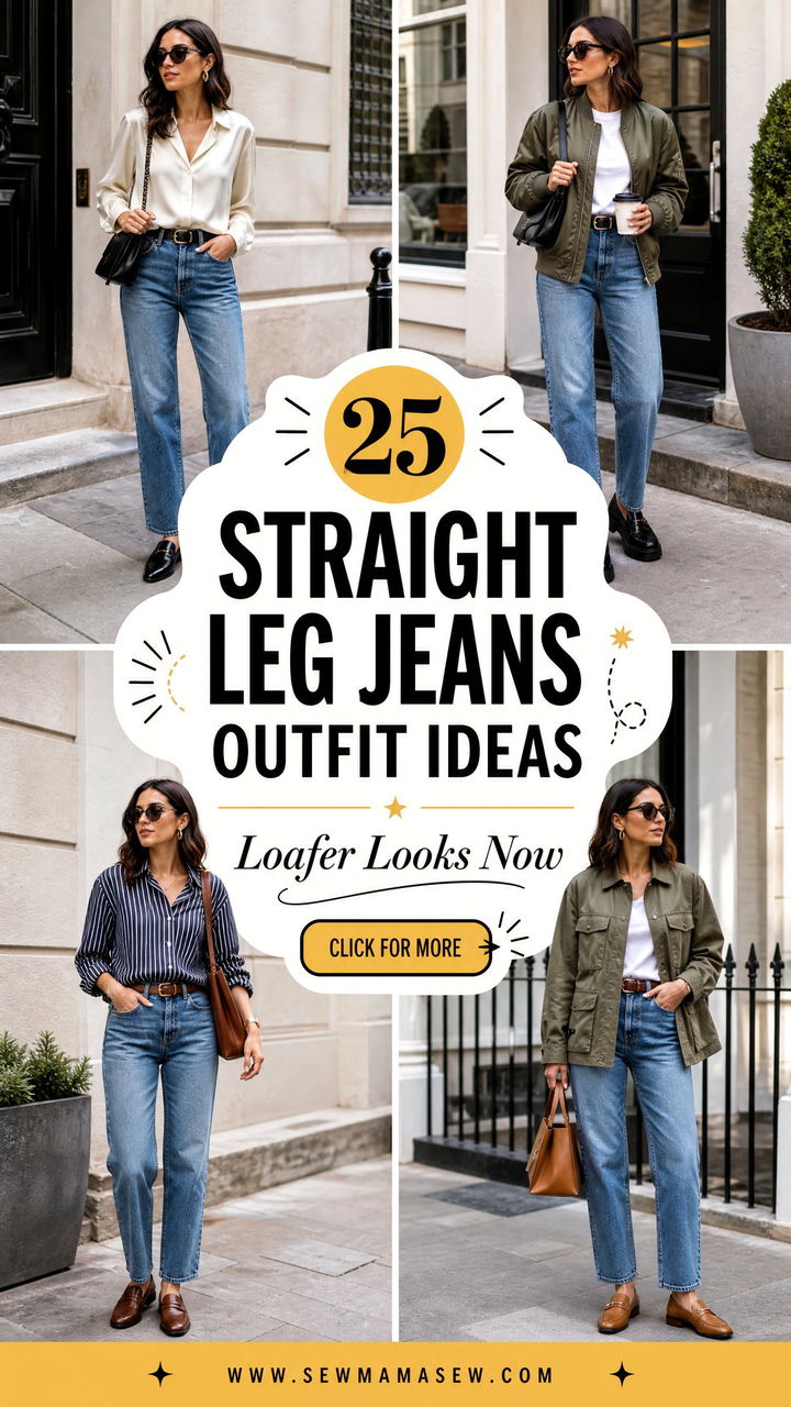 25 Straight Leg Jeans Outfit Ideas With Loafers to Copy - 25 Straight Leg Jeans Outfit Ideas With Loafers to Copy