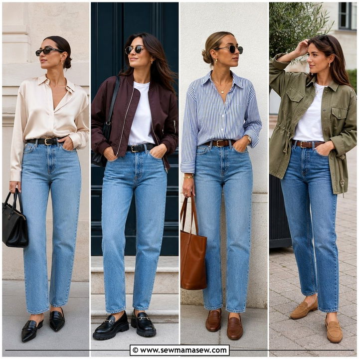 25 Straight Leg Jeans Outfit Ideas With Loafers to Copy