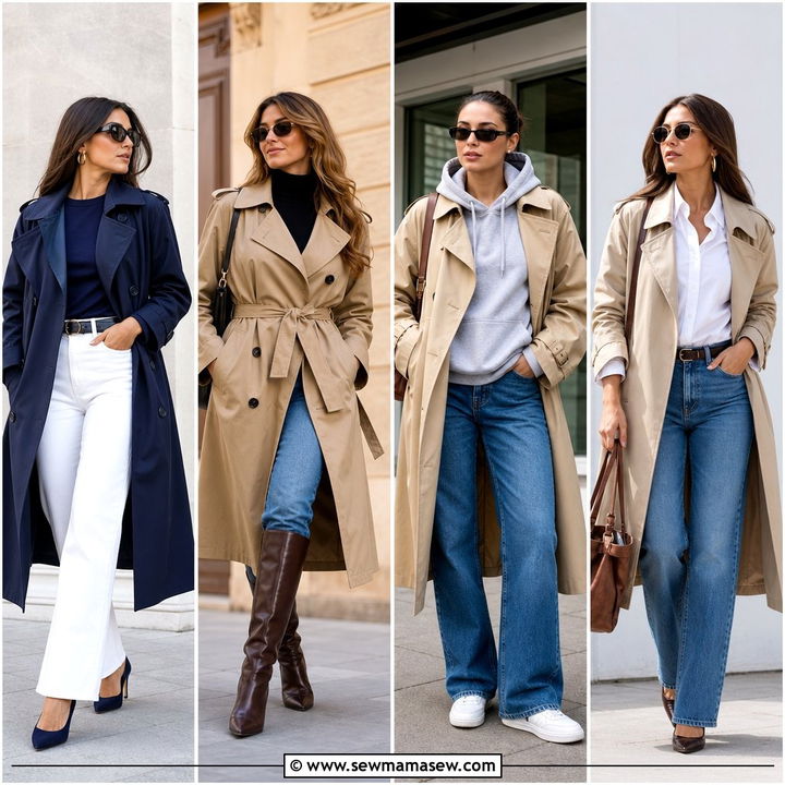 25 Straight Leg Jeans Outfit Ideas With a Trench Coat