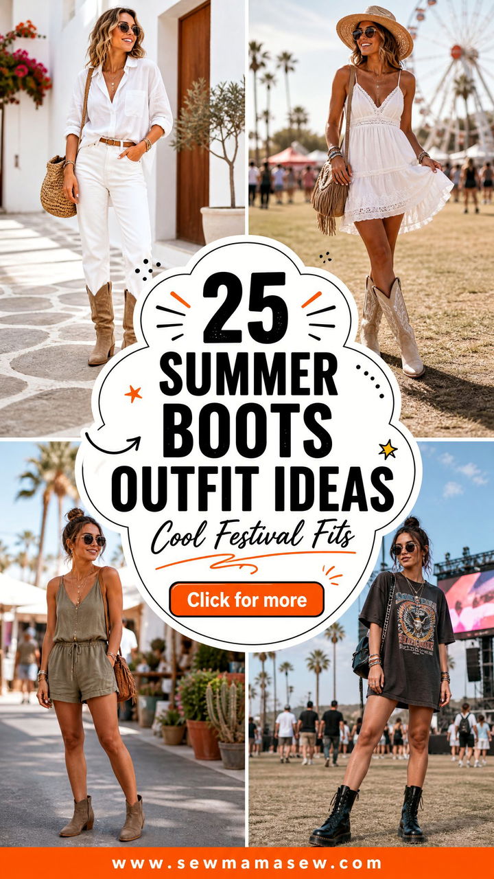 25 Summer Boots Outfit Ideas For Cool Festival Outfits - 25 Summer Boots Outfit Ideas For Cool Festival Outfits
