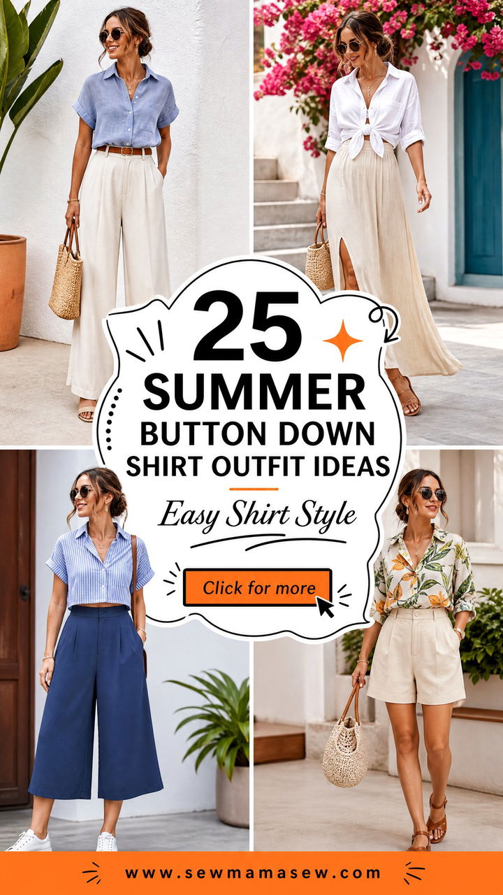 25 Summer Button Down Shirt Outfit Ideas for Easy Style - 25 Summer Button Down Shirt Outfit Ideas for Easy Style