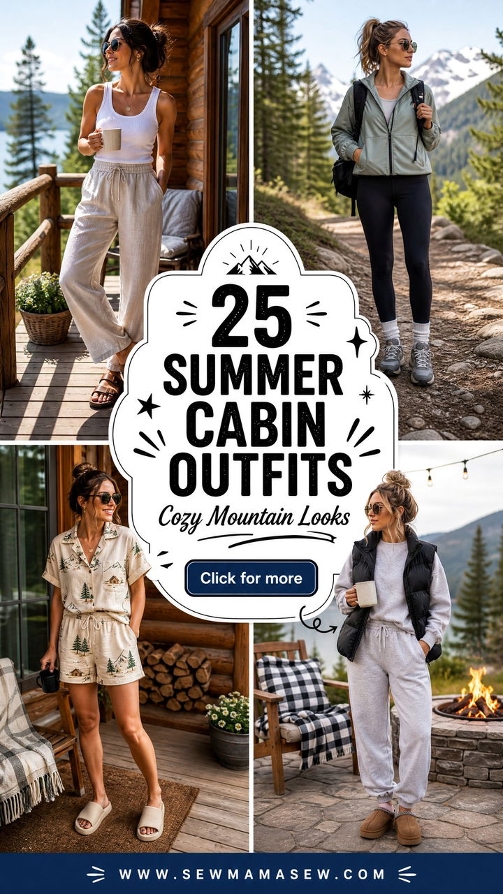 25 Summer Cabin Outfits for Cozy Cool Mountain Getaways - 25 Summer Cabin Outfits for Cozy Cool Mountain Getaways