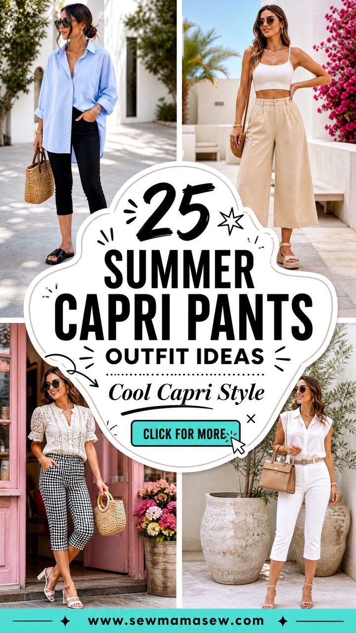 25 Summer Capri Pants Outfit Ideas for Chic Cool Looks - 25 Summer Capri Pants Outfit Ideas for Chic Cool Looks