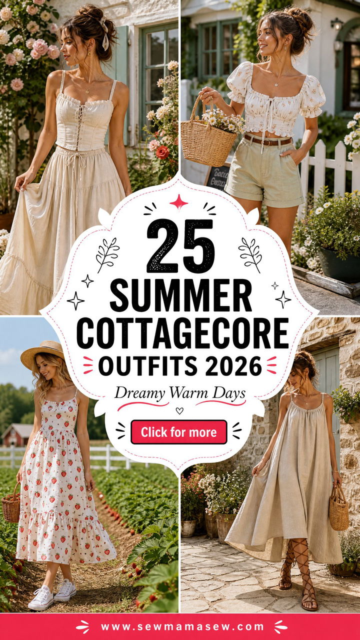25 Summer Cottagecore Outfits 2026 for Dreamy Warm Days - 25 Summer Cottagecore Outfits 2026 for Dreamy Warm Days