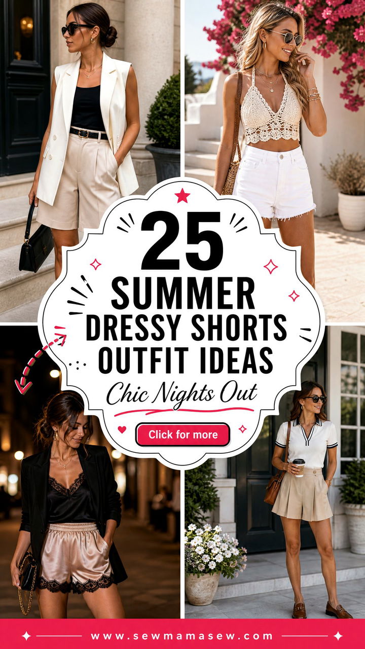 25 Summer Dressy Shorts Outfit Ideas for Chic Nights Out - 25 Summer Dressy Shorts Outfit Ideas for Chic Nights Out