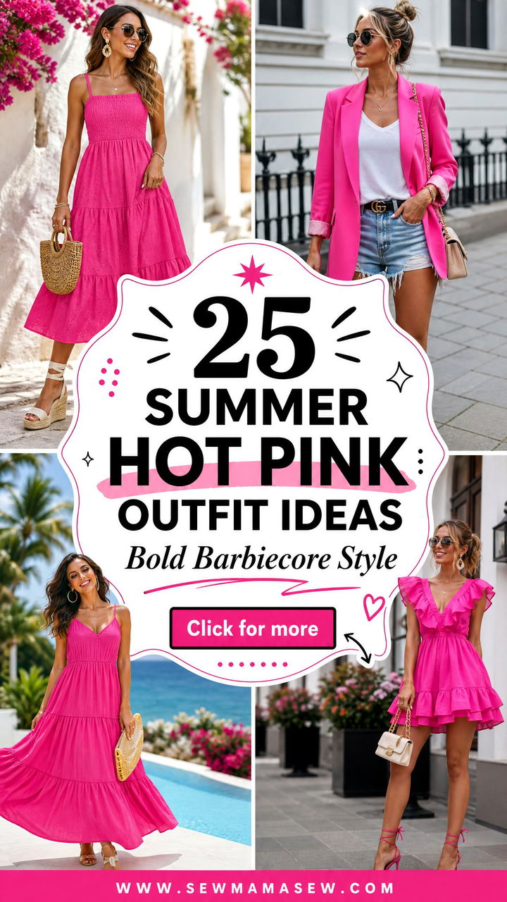 25 Summer Hot Pink Outfit Ideas for Bold Barbiecore Style - 25 Summer Hot Pink Outfit Ideas for Bold Barbiecore Style