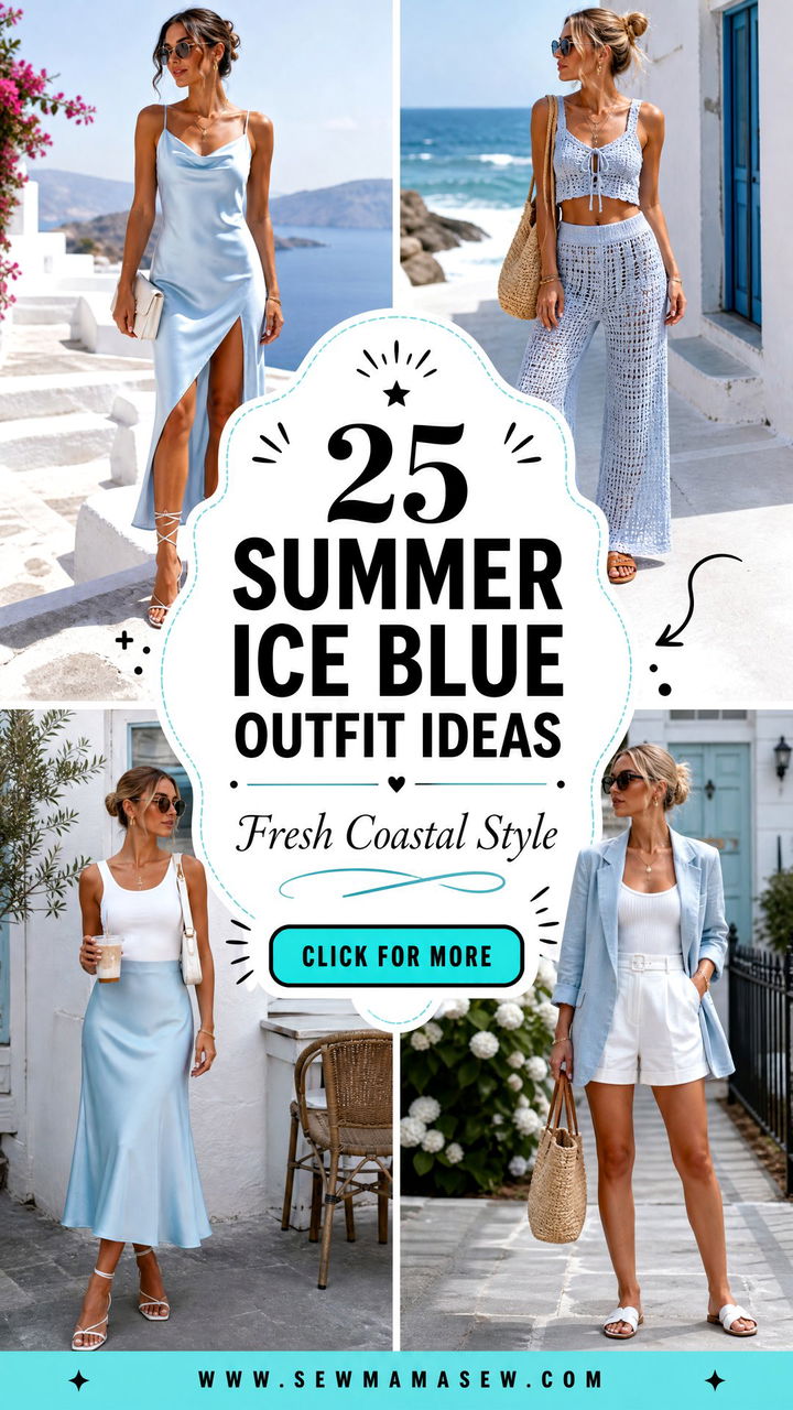 25 Summer Ice Blue Outfit Ideas for Fresh Coastal Style - 25 Summer Ice Blue Outfit Ideas for Fresh Coastal Style