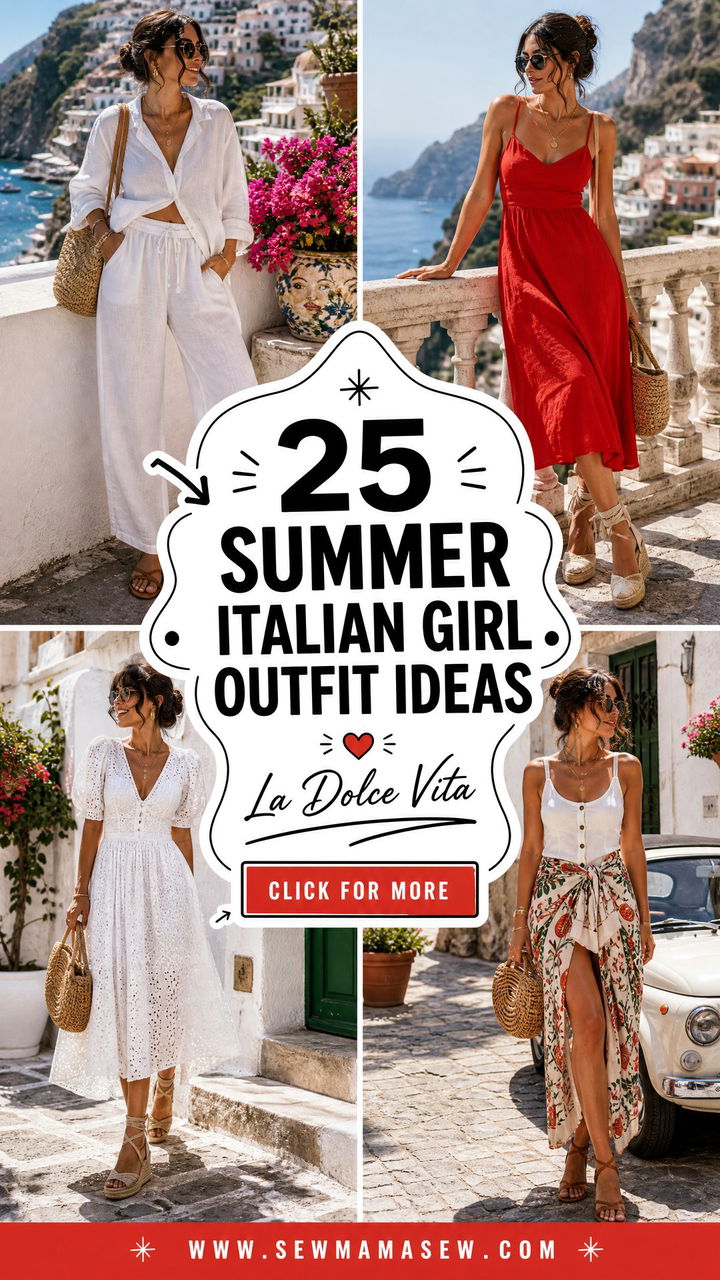 25 Summer Italian Girl Outfit Ideas for La Dolce Vita Style - 25 Summer Italian Girl Outfit Ideas for La Dolce Vita Style